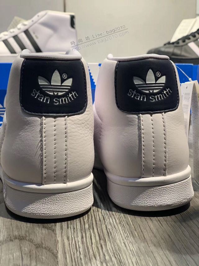Adidas鞋 阿迪達斯新配色 德國進口納帕頭層皮 史密斯高邦白色鞋 男女同款  hdx13322